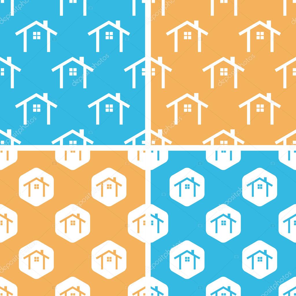 Cottage pattern set, colored