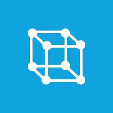 Kübik yapısı simgesi, basit