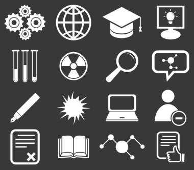 Bilim Icon set 2, tek renkli