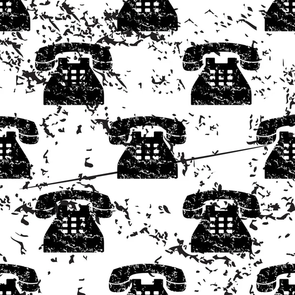 Telephone pattern, grunge, monochrome — Stock Vector