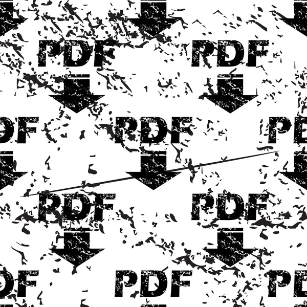 PDF download model, grunge, tek renkli — Stok Vektör