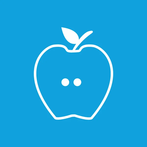 Apfel halb Symbol, einfach — Stockvektor