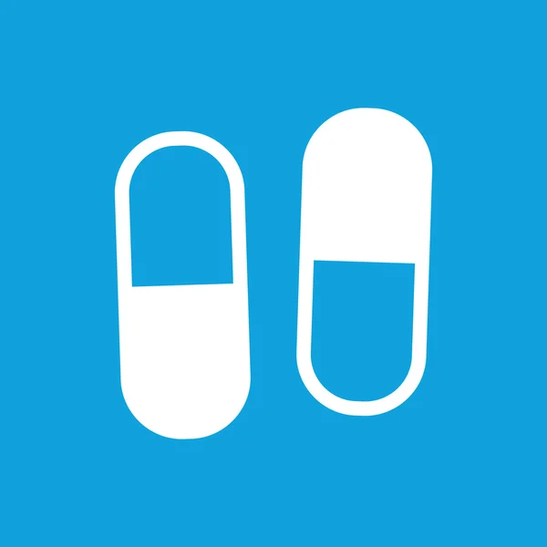 Two pills icon, simple — Stock Vector