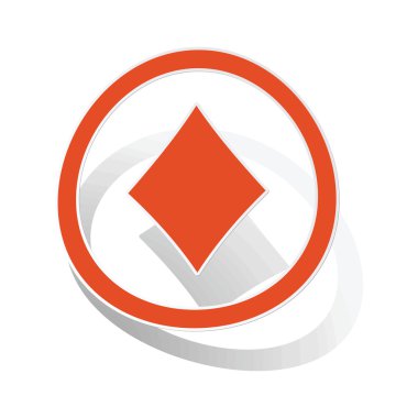 Karo işaret etiket, turuncu