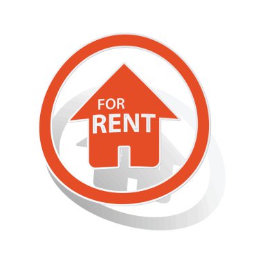 Kiralık Ev işareti etiket, turuncu