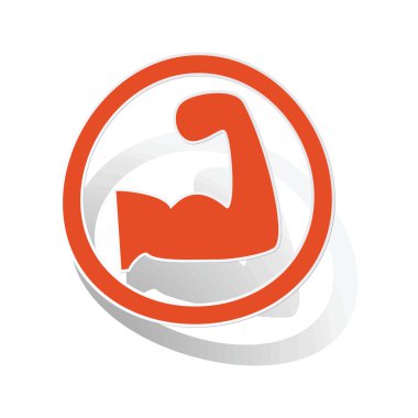 Powerlifting işareti etiket, turuncu