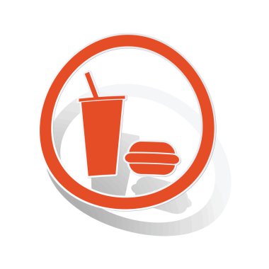 Fast food işareti etiket, turuncu