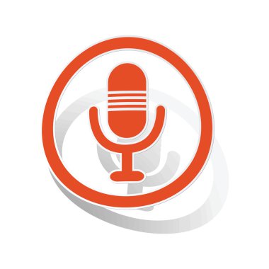 Mikrofon işareti etiket, turuncu