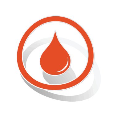 Su damla işareti etiket, turuncu