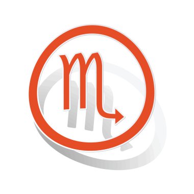 Akrep işareti etiket, turuncu