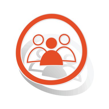 Grup lideri işareti etiket, turuncu