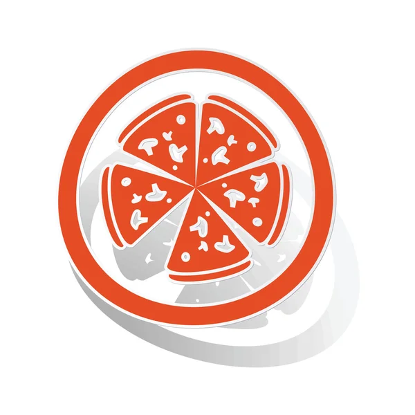 Autocollant signe pizza, orange — Image vectorielle