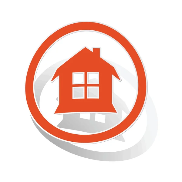 House sign sticker, orange — Stock Vector