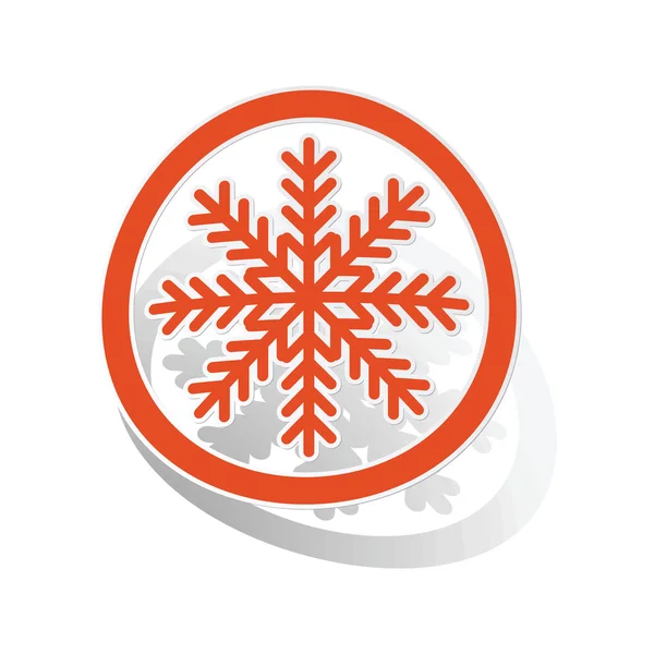 Autocollant signe froid, orange — Image vectorielle