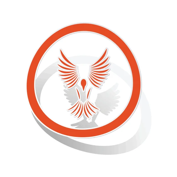 Etiqueta engomada signo de libertad, naranja — Vector de stock