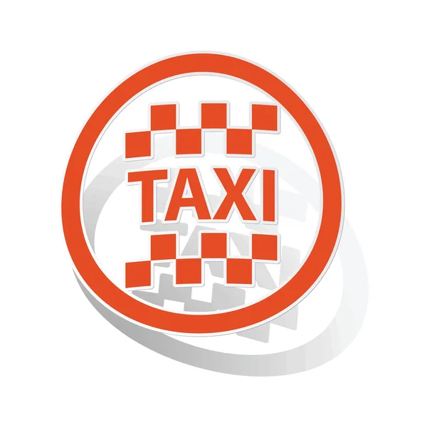 Autocollant signe de taxi, orange — Image vectorielle