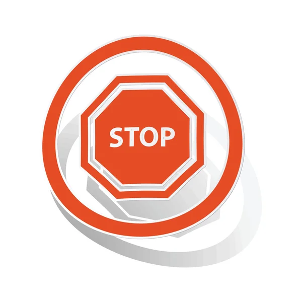 STOP sign sticker, orange — Stock Vector