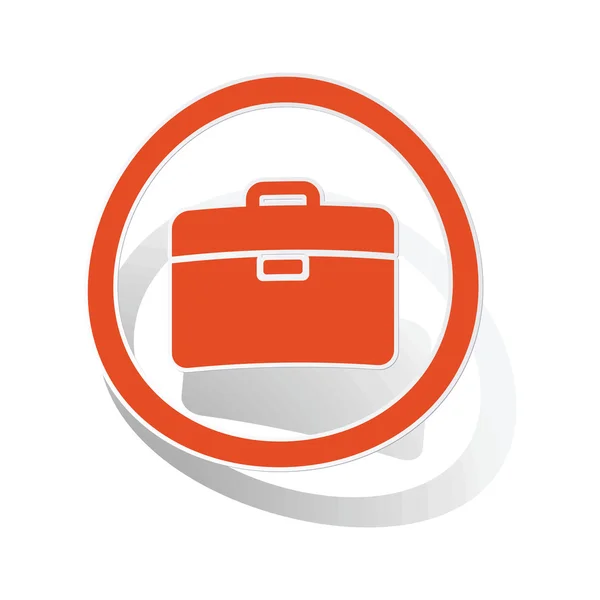 Etiqueta engomada del signo del maletín, naranja — Archivo Imágenes Vectoriales