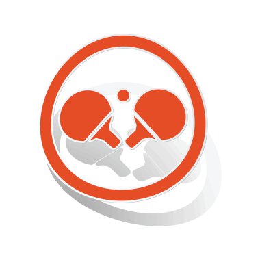 Masa Tenisi işareti etiket, turuncu