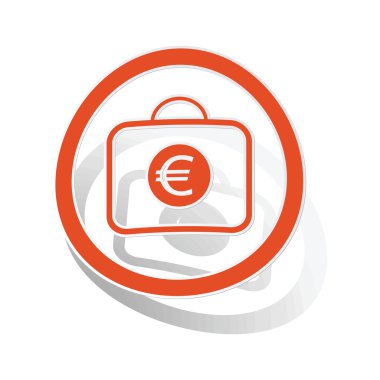 Euro çanta işareti etiket, turuncu