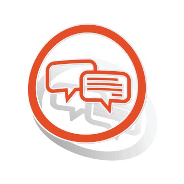 Sohbet işareti etiket, turuncu