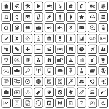 100 webdesign Icons set