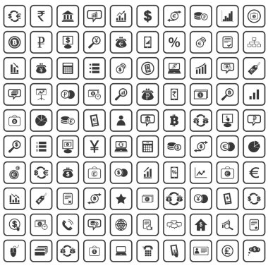 100 Finans Icons set