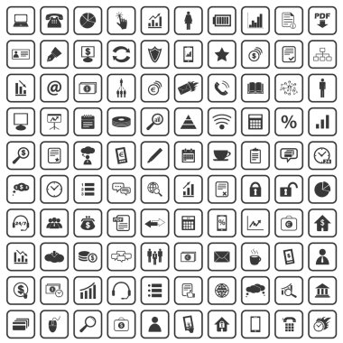 100 office Icons set