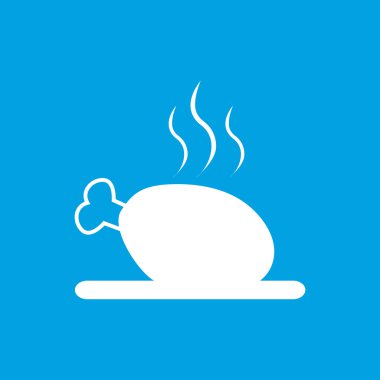 Tavuk shin simgesi, beyaz