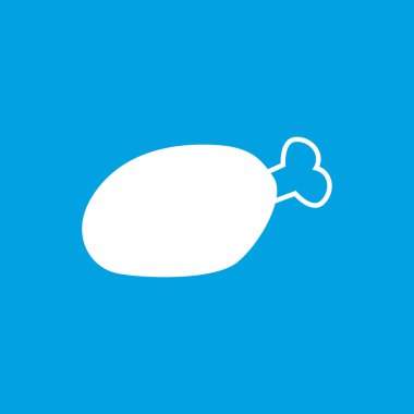 Tavuk bacağı simgesi, beyaz