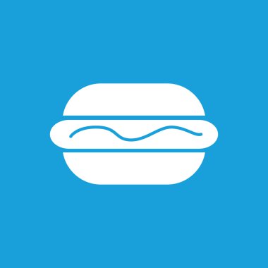 Hotdog sos simgesiyle, beyaz