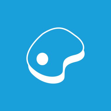 Çiğ biftek simgesi, beyaz