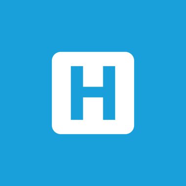 Hastane işareti simgesi, beyaz