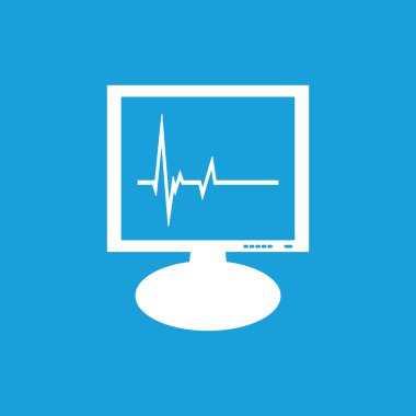 Kardiyogram monitör simgesini, beyaz