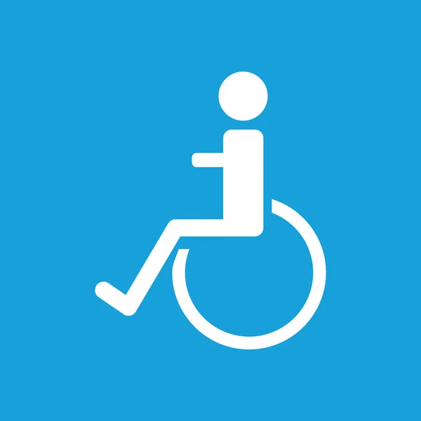 Icono para discapacitados, blanco — Vector de stock