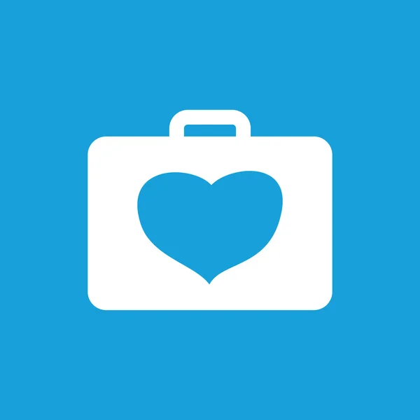 Icono de caja de herramientas de cardiología, blanco — Vector de stock