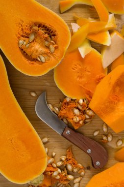 Kabak çorbası için dilimleme