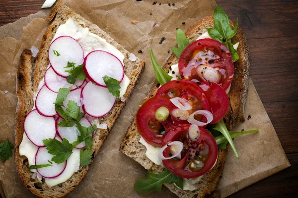 Vegetarisches Sandwich — Stockfoto