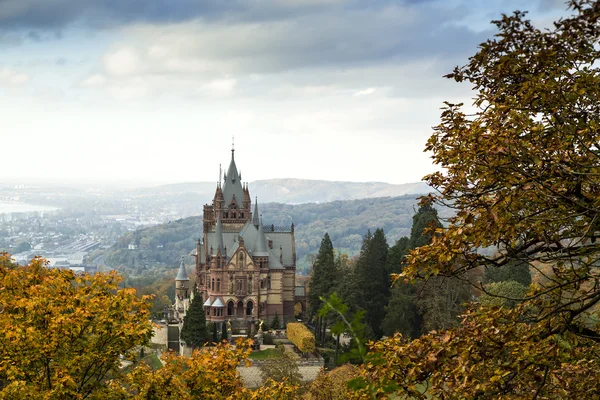 Drachenfels vár Koenigswinter, Németország Stock Kép