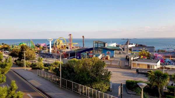 Southend-on-Sea, Essex, Birleşik Krallık, 24 Mart 2019. Macera Adası tema parkı Southend deniz cephesinde, rıhtımın yanında. Southend-on-Sea, Essex, 24 Mart 2019.