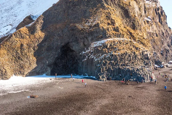 Вик Исландия Марта 2020 Года Пляж Черным Песком Рейкьяра Исландии — стоковое фото