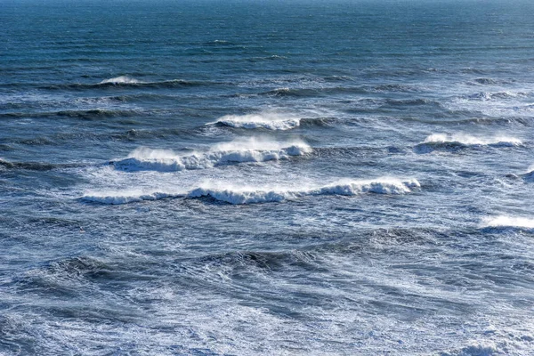 Bella Vista Invernale Del Pittoresco Oceano Atlantico Islanda Onda Dell — Foto Stock