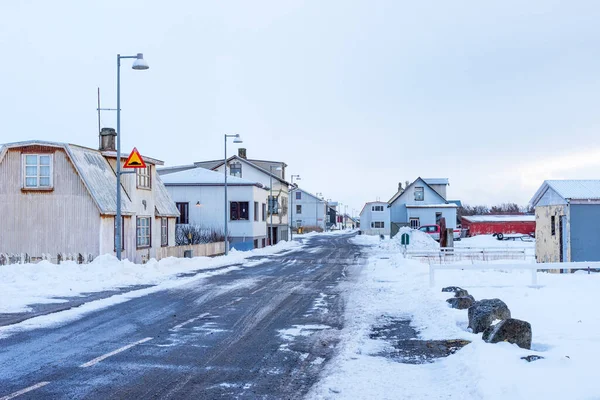 Πανοραμική Θέα Του Μικρού Χωριού Ευραρμπακί Στη Νότια Ισλανδία Τυπικό — Φωτογραφία Αρχείου