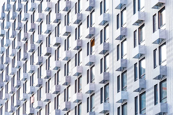 Fragment Eines Mehrstöckigen Plattenbaus Moskau Einem Wohngebiet Von Moskau — Stockfoto