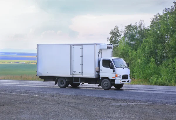 Truck goes on the highway — Stock Photo, Image