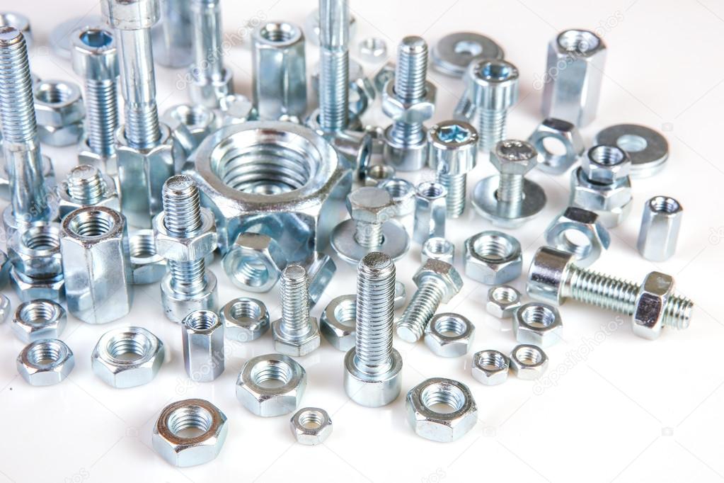 chromeplated bolts and nuts