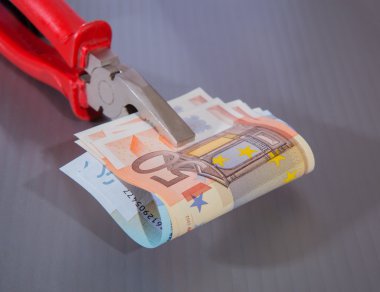 düz burun pense klempe euro banknot