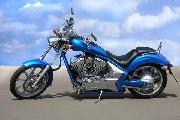 Motorcycle on highway in country — Stock Photo, Image