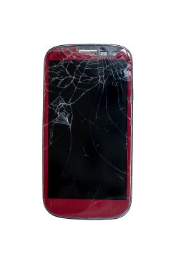 kırık ekran izole ile Smartphone 