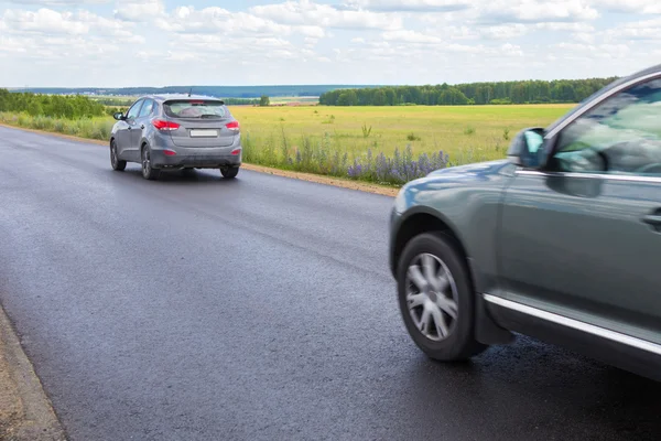 Cars go on highway — Stock Photo, Image